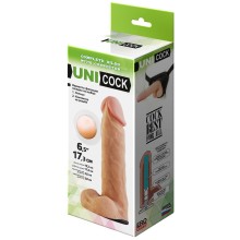 Насадка для страпона «Uni Cock 7» Harness от компании Биоклон, цвет телесный, 082303, из материала TPE, длина 19 см.