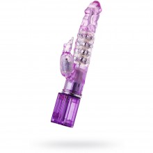 Вагинальный вибратор «High-Tech Fantasy» с клиторальным стимулятором из коллекции A-Toys от ToyFa, цвет фиолетовый, 761035, длина 27.2 см.