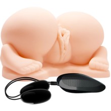 Мастурбатор вагина-анус с вибрацией в позе догги-стайл из коллекции «Crazy Bull от Baile», цвет телесный, BM-009115Z-1, длина 21 см.