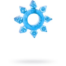 Гелевое эрекционное кольцо-звезда от компании ToyFa, цвет синий, 818002-6, из материала ПВХ, длина 1.8 см.