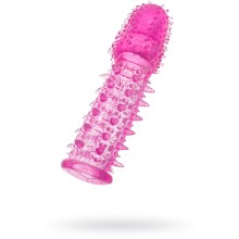 Стимулирующая насадка с шишечками и шипами от компании ToyFa, цвет розовый, 888005-3, длина 13.5 см.