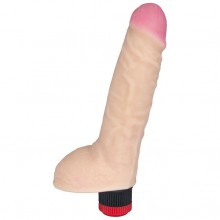 Вагинальный вибратор-реалистик «Human Form» с большой мошонкой, цвет телесный, LoveToy 602607, длина 23 см.