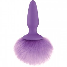 Анальная пробка с фиолетовым заячьим хвостом «Bunny Tails - Purple» от компании NS Novelties, цвет фиолетовый, NSN-0510-55, из материала Силикон, длина 17 см.