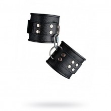 Кожаные наручники «Sitabella» на карабинах, цвет черный, размер OS, СК-Визит 3053-1