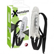 Увеличивающая насадка-страпон на пенис с ремешком «eXtension» от компании You 2 Toys, цвет прозрачный, 5146240000, бренд Orion, из материала Силикон, коллекция You2Toys, длина 18 см.