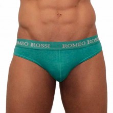 Мужские стринги на резинке от компании Romeo Rossi, цвет зеленый, размер L, RR1006-7-L, из материала Микромодал