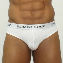 Классические мужские брифы от Romeo Rossi, цвет белый, размер M, RR2006-1-M, из материала Хлопок