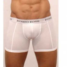 Удлиненные мужские боксеры от Romeo Rossi, цвет белый, размер L, RR7001-1-L, из материала Хлопок