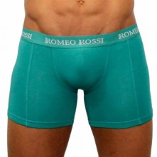 Удлиненные мужские боксеры от Romeo Rossi, цвет зеленый, размер L, RR7001-7-L, из материала Хлопок
