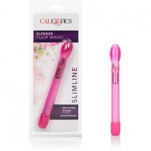 Вибромассажер для женщин «Slender Tulip Wand» от компании CalExotics, цвет розовый, SE-0563-04-2, длина 17 см.