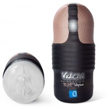 Мини-вагина с вибрацией «Vulcan Love Skin Masturbator Tight Vagina» от компании Topco Sales, цвет прозрачный, TS1600146, длина 15 см., со скидкой