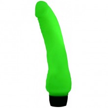Вибратор для женщин светящийся в темноте «Zeus 8 Glow Realistic Vibrator Kinx» от компании Kinx, цвет зеленый, ABS220G, длина 20 см.