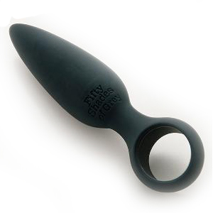 Анальная пробка «Silicone Butt Plug» от компании Fifty Shades of Grey, цвет серый,, длина 11 см.