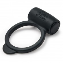 Эрекционное кольцо с вибрацией «Vibrating Love Ring» от компании Fifty Shades of Grey, цвет черный, FS40170, диаметр 3.4 см.