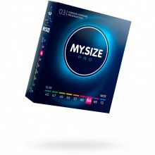 Презервативы «My.Size №3», размер 64, упаковка 3 шт, 128, из материала Латекс, длина 22.3 см.