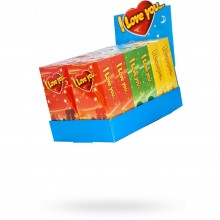 Набор презервативов «I LOVE YOU» от компании Kimono, 12 упаковок по 12 шт, 421, из материала Латекс