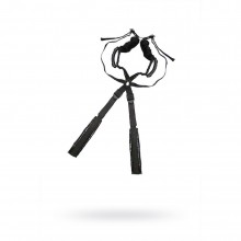 Комплект бондажный «Romfun Sex Harness Bondage» на сбруе, цвет черный, PE-002, из материала неопрен