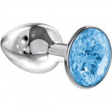 Анальный страз «Diamond Light blue Sparkle Small» от компании Lola Toys, длина 7 см.