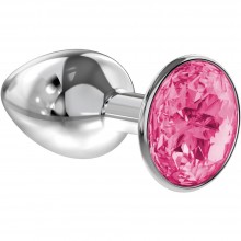 Анальный страз «Diamond Pink Sparkle Small» от компании Lola Toys, цвет серебристый, 4009-03Lola, коллекция Diamond Collection, длина 7 см.