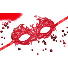Маска на лицо ажурная «Андеа», цвет красный, размер OS, Bior Toys EE-20363-3, из материала ткань, One Size (Р 42-48)