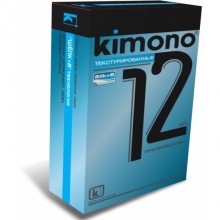 Оригинальные презервативы «Kimono» с текстурой для дополнительной стимуляции, упаковка 12 шт, 102176, из материала Латекс
