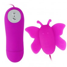 Виброяйцо в форме бабочки с выносным пультом «Mini Love Egg», коллекция Pretty Love, цвет фиолетовый, Baile BI-014143, из материала Силикон, длина 7 см., со скидкой
