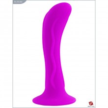 Анальная пробка изогнутой формы от компании Baile - «Booty Passion», цвет фиолетовый, BI-014160, длина 13.5 см., со скидкой