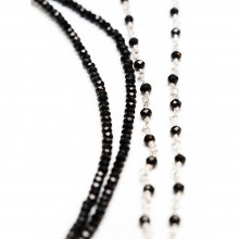 Колье на тело «Monika Silver» от известного итальянского бренда Dolce Piccante, цвет черный, размер M, Ldp043M, из материала Металл
