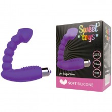 Универсальный стимулятор унисекс с вибрацией от компании Sweet Toys, цвет фиолетовый, st-40139-3, длина 10 см., со скидкой
