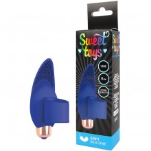 Вибронасадка на палец со съемной вибропулей от компании Sweet Toys, цвет синий, st-40130-2, длина 8 см., со скидкой