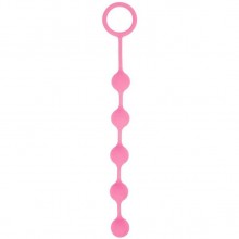 Цепочка анальная на силиконовой сцепке от компании Sweet Toys, цвет розовый, st-40180-6, длина 23 см., со скидкой
