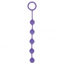 Цепочка анальная на силиконовой сцепке от компании Sweet Toys, цвет фиолетовый, st-40180-5, длина 23 см.