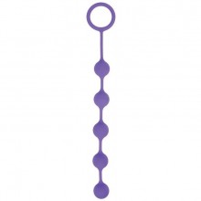 Цепочка анальная с металлическими шариками от компании Sweet Toys, цвет фиолетовый, st-40181-5, длина 25 см.