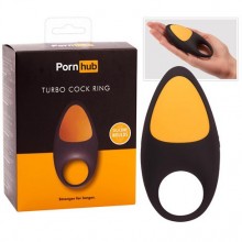 Перезаряжаемое виброкольцо для пениса от мирового бренда PornHub, цвет черный, 94597, длина 10.4 см.