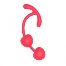 Шарики вагинальные с удобной ручкой у основания от компании Sweet Toys, цвет красный, st-40135-3, диаметр 3.3 см.