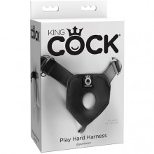 Стильный пояс для страпона из коллекции King Cock - «Play Hard Harness», цвет черный, размер OS, PipeDream PD5631-23, One Size (Р 42-48)