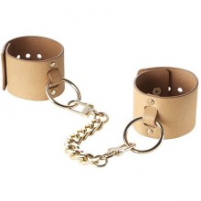 Наручники «Wide Cuffs» на цепи от компании Bijoux Indiscrets, цвет коричневый, размер OS, 0247, One Size (Р 42-48), со скидкой