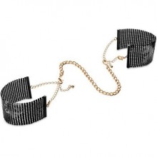 Металлические дизайнерские наручники «Desir Metallique Handcuffs от Bijoux Indiscrets, цвет черный, размер OS, 0134, длина 12 см., со скидкой