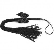 БДСМ плеть «LILLY» с бантом от компании Bijoux Indiscrets, цвет черный, 0133