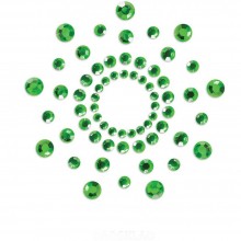 Украшение на грудь - пэстисы «Mimi» от компании Bijoux Indiscrets, цвет зеленый, размер OS, 0094, One Size (Р 42-48), со скидкой