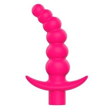 Вибрирующая анальная елочка с ограничителем от компании Sweet Toys, цвет розовый, st-40187-16, длина 10.8 см.
