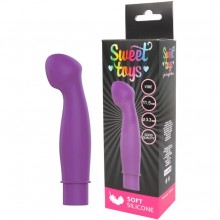 Изогнутый женский вибратор для точки G от компании Sweet Toys, цвет фиолетовый, st-40179-5, из материала Силикон, длина 11.5 см.