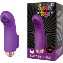 Вибронасадка на палец для стимуляции точки G от компании Sweet Toys, цвет фиолетовый, st-40131-5, длина 7.2 см.