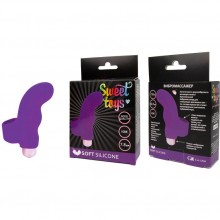 Вибронасадка на палец для стимуляции точки G со съемной вибропулей от компании Sweet Toys, цвет фиолетовый, st-40132-5, длина 7.8 см.