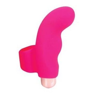 Вибронасадка на палец для стимуляции точки G со съемной вибропулей от компании Sweet Toys, цвет розовый, st-40132-16, из материала Силикон, длина 7.8 см., со скидкой