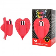 Насадка-вибромассажер для эрогенных зон от компании Sweet Toys, цвет красный, st-40142-3, из материала Силикон, длина 8 см., со скидкой