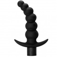Анальная елочка с вибрацией на удобном основании «Ecstasy Black» из коллекции Spice It Up от Lola Toys, длина 11 см.