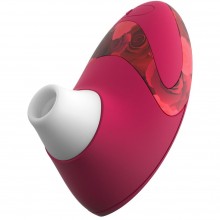 Бесконтактный клиторальный стимулятор «Womanizer Pro» со сменными насадками и цветочным узором, цвет красный, WZ02CB0100, из материала Силикон, длина 16 см.