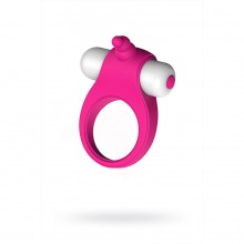 Силиконовое кольцо на пенис «Duet» со съемной вибропулей от компании S-Hande, цвет розовый, SHD-006