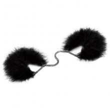 Наручники с перьями «Za Za Zu Feather Handcuffs» от Bijoux Indiscrets, цвет черный, размер OS, 0030, из материала Металл, One Size (Р 42-48), со скидкой